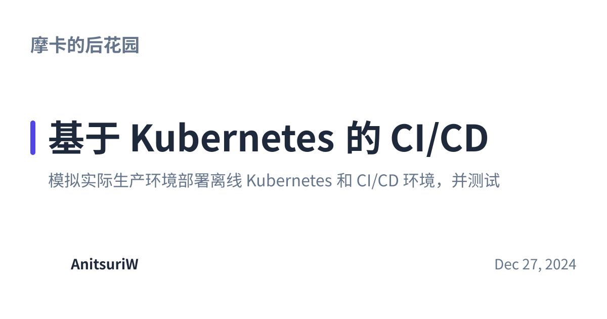 Share preview for 基于 Kubernetes 的 CI/CD